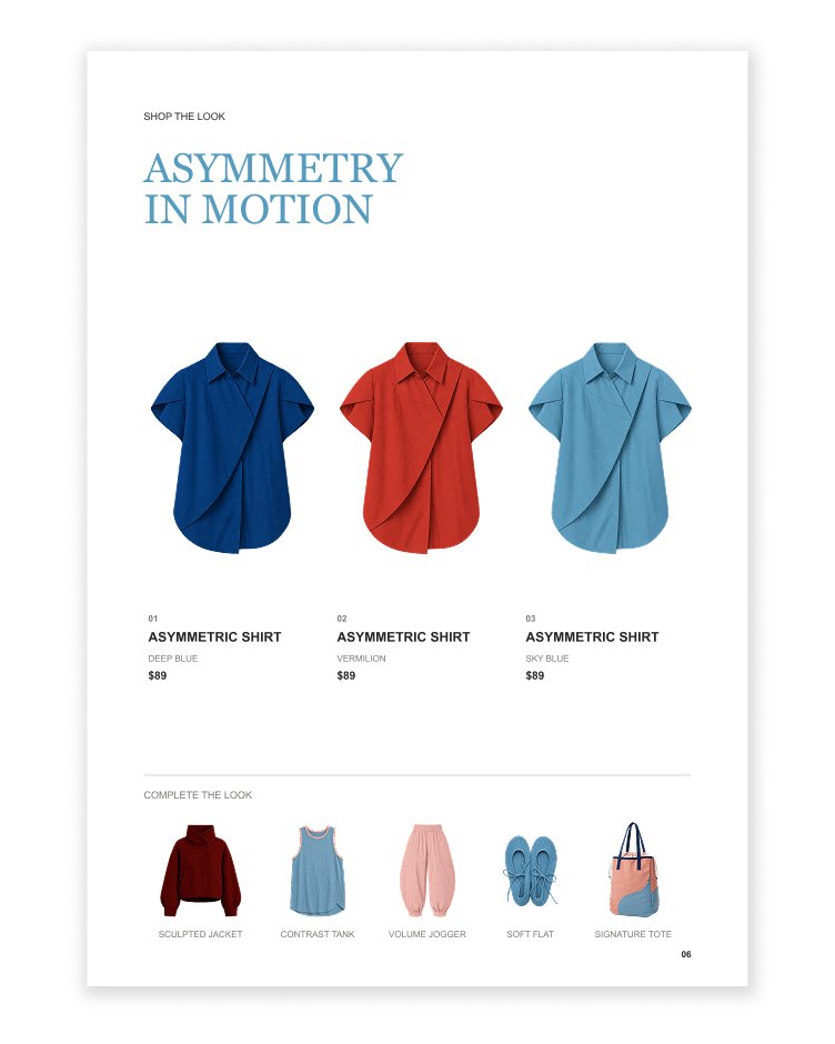 MORPHÉ catalog — page 6, Asymmetry in Motion