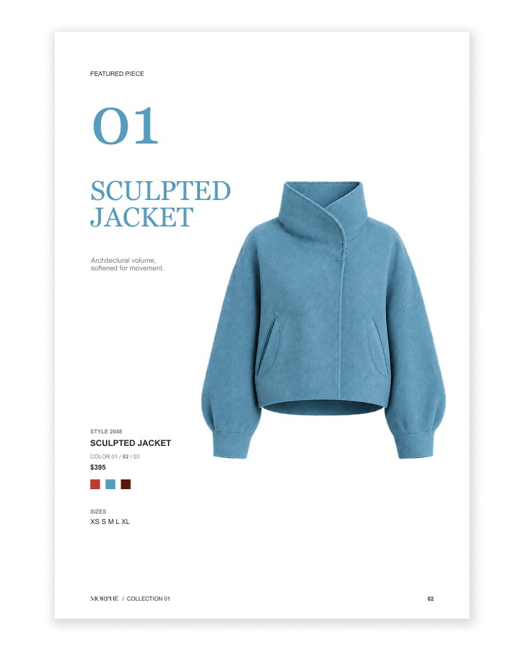 MORPHÉ catalog — page 2, Sculpted Jacket