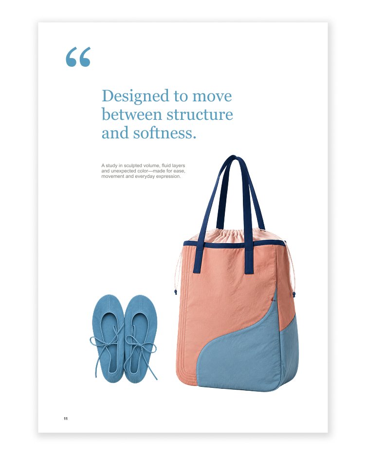 MORPHÉ catalog — page 11, tote and shoes