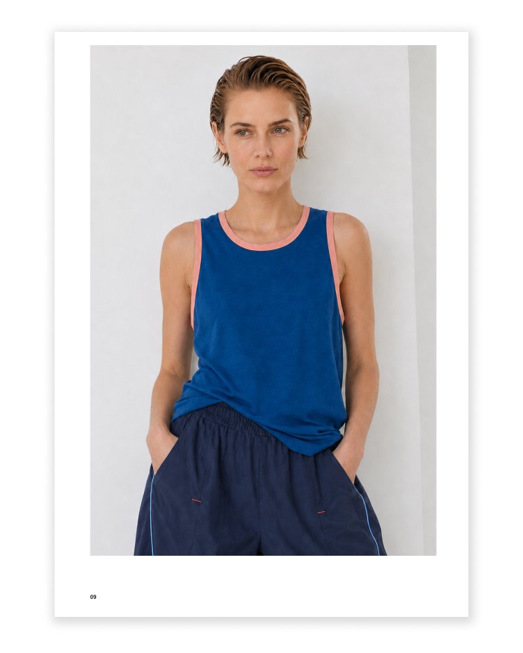 MORPHÉ catalog — page 9, blue tank top